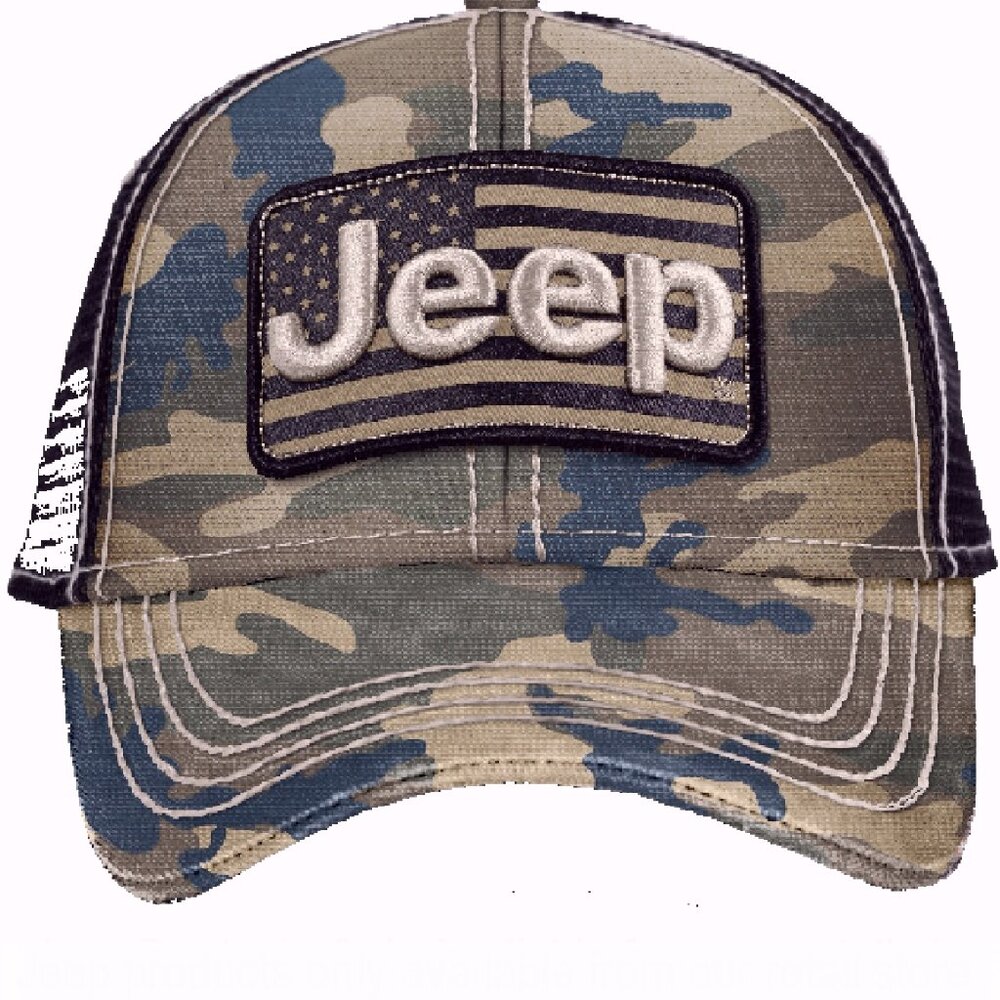 Jeep Camo Flag Mesh Cap Hat - NEW Fast Ship